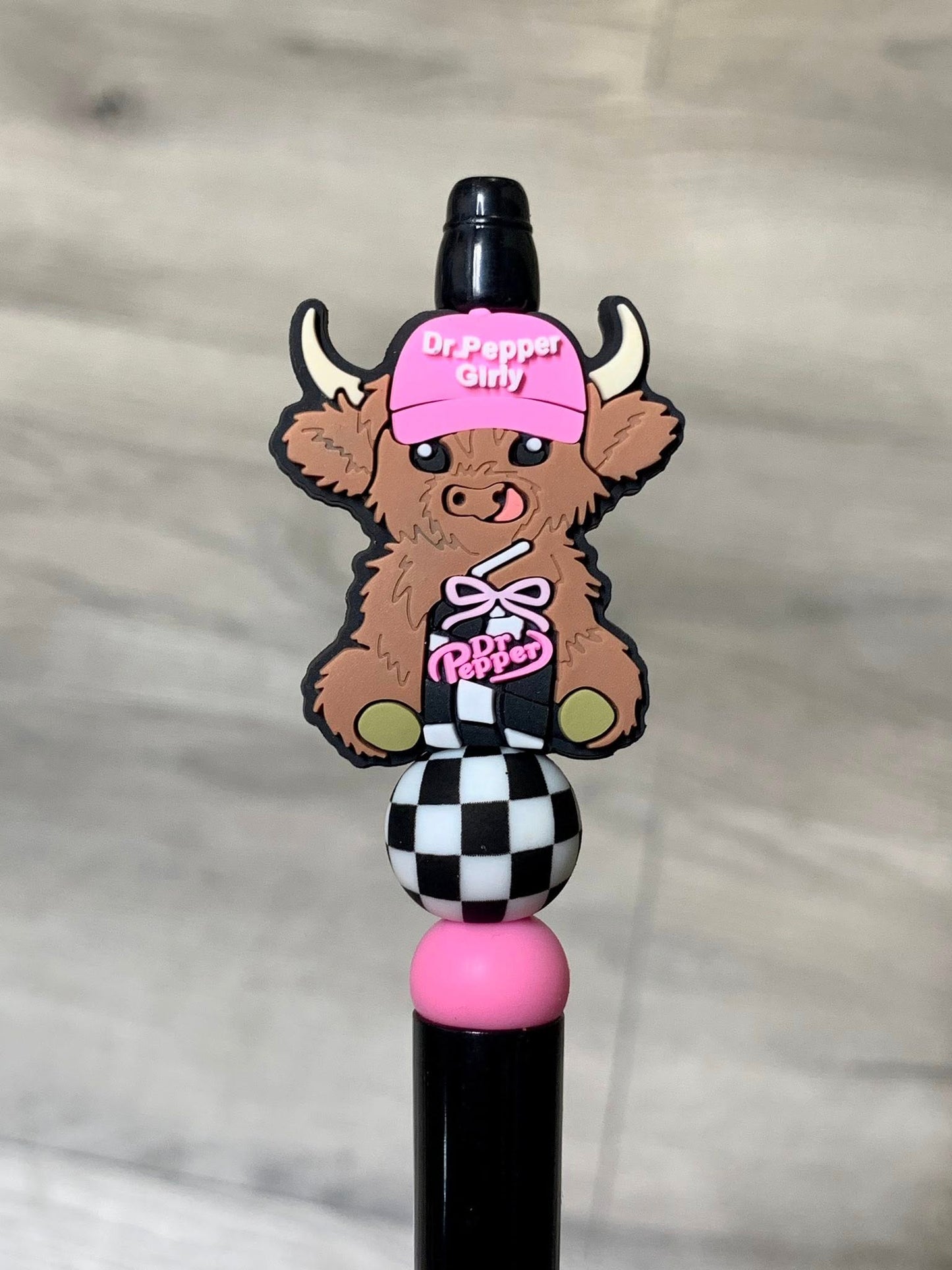 Dr. Pepper Cow - Pen and Straw with Straw Cover