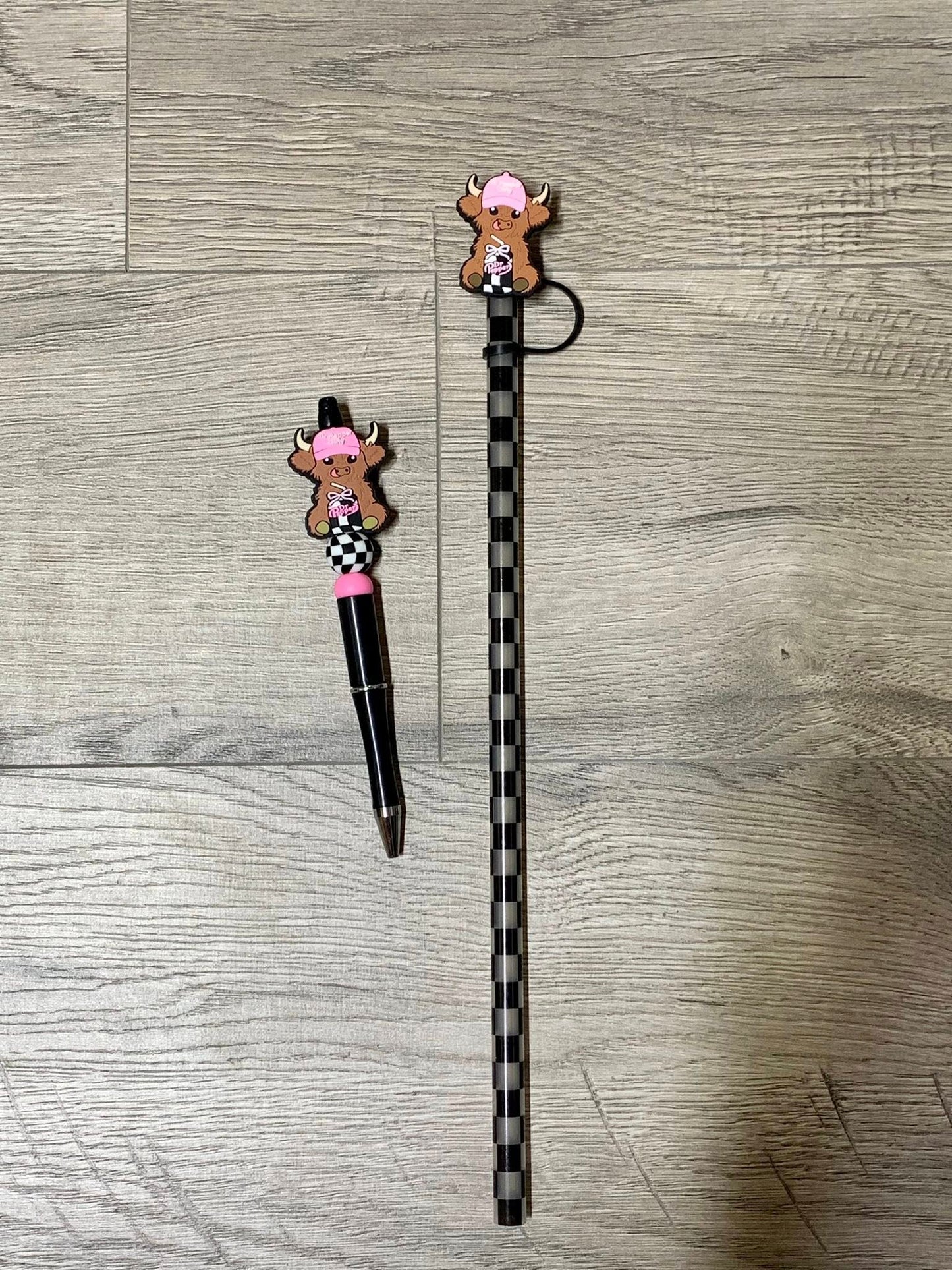 Dr. Pepper Cow - Pen and Straw with Straw Cover